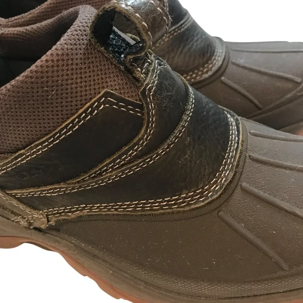 LL Bean Men Waterproof Low Ankle Boots Brown Pull On Outdoor‎ Size 7.5